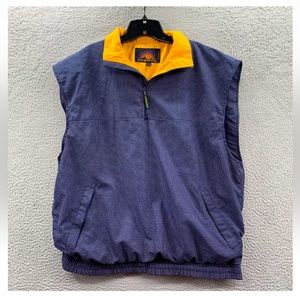 SUN MOUNTAIN MEN VEST 1/4 ZIP TWO ZIPPED POCKETS ELASTIC WAIST SIZE LARGE